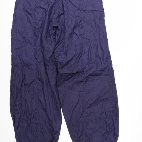 Motel Womens Blue Cargo Trousers Size S Lightweight Nylon Drawstring