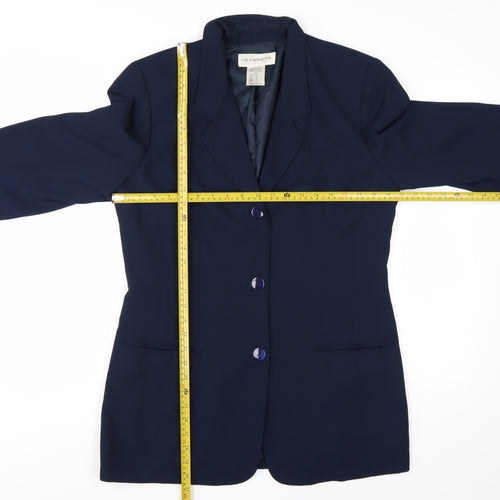 Liz Claiborne Women Blue Size 12 Classic Long Sleeve Blazer