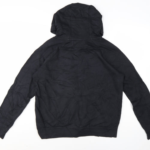 Nike Women's Black Full Zip Hoodie M Cotton Blend Casual