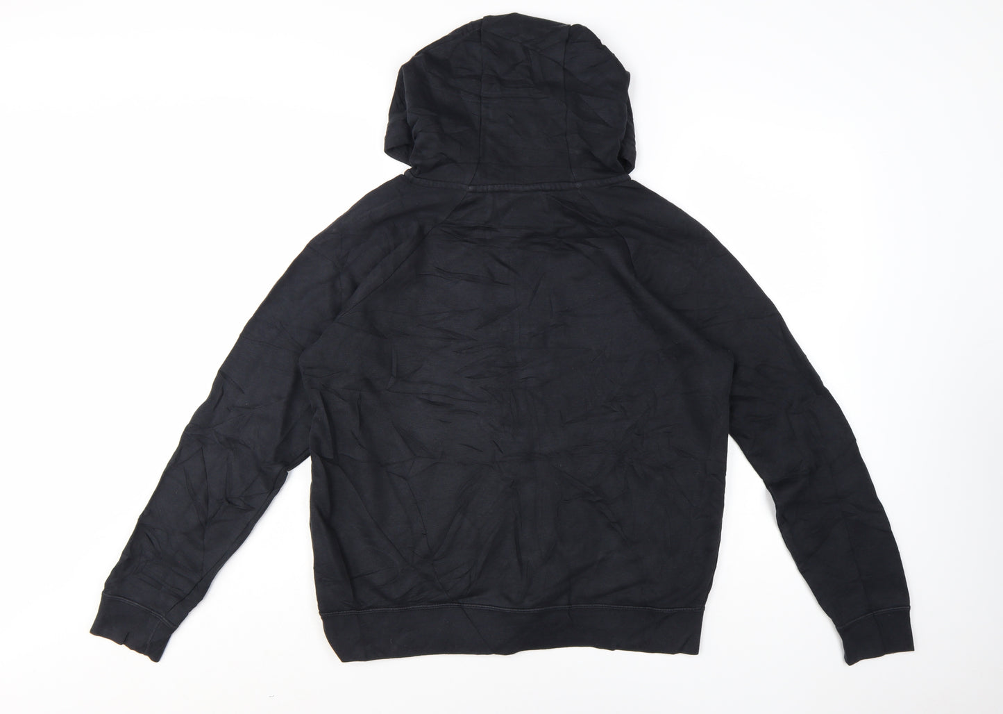 Nike Women's Black Full Zip Hoodie M Cotton Blend Casual