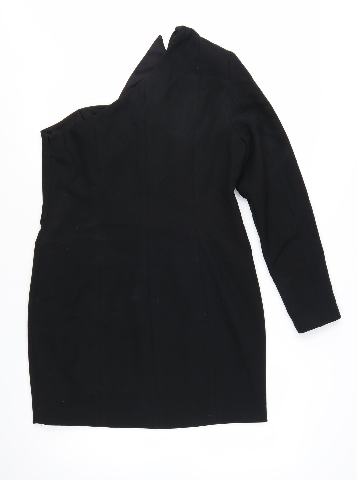 Michelle Keegan Women’s Black One Shoulder Sheath Dress Size 16