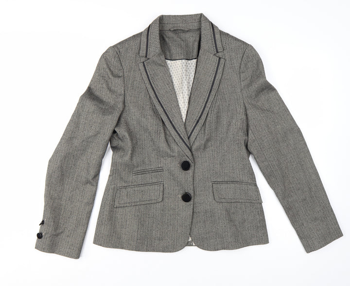 F&F Womens Grey Size 12 Classic Single-Breasted Suit Blazer