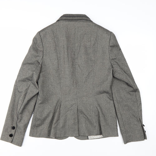 F&F Womens Grey Size 12 Classic Single-Breasted Suit Blazer