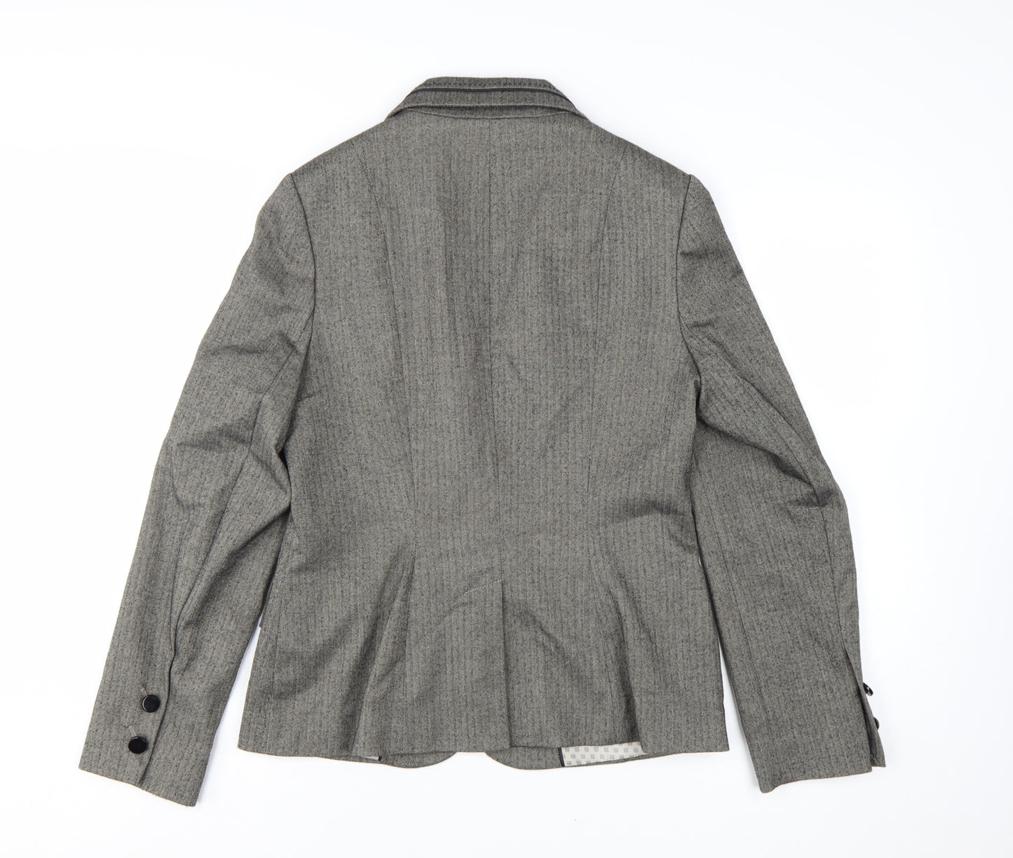 F&F Womens Grey Size 12 Classic Single-Breasted Suit Blazer