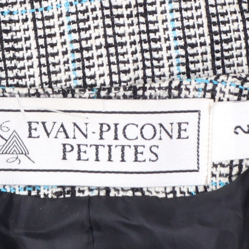 Evan-Picone Petites Women's Beige Checked Blazer Jacket Size 2