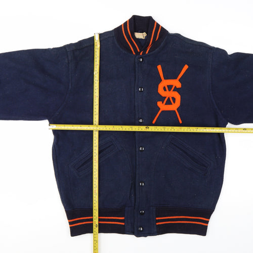 Wilson Men's Navy Wool Syracuse Varsity Jacket Size 42 Vintage