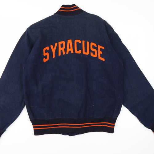 Wilson Men's Navy Wool Syracuse Varsity Jacket Size 42 Vintage