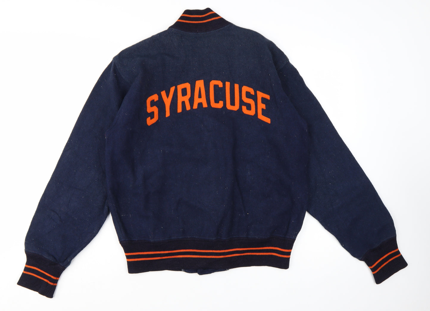 Wilson Men's Navy Wool Syracuse Varsity Jacket Size 42 Vintage