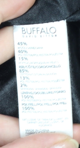 Buffalo David Bitton Women's Blue Check Wool Overcoat XS