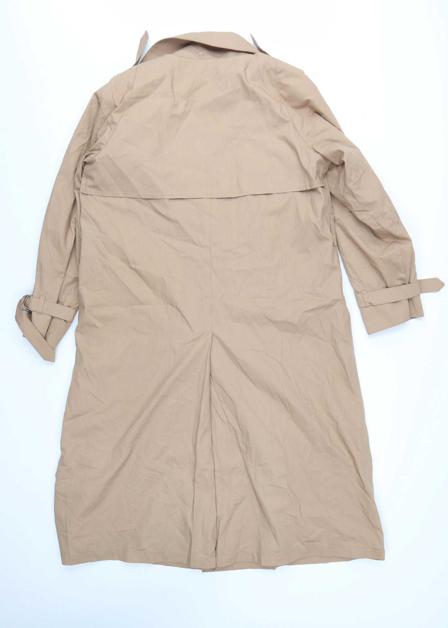 London Fog Women's Beige Trench Coat Size 12 Petite Waterproof Classic Style