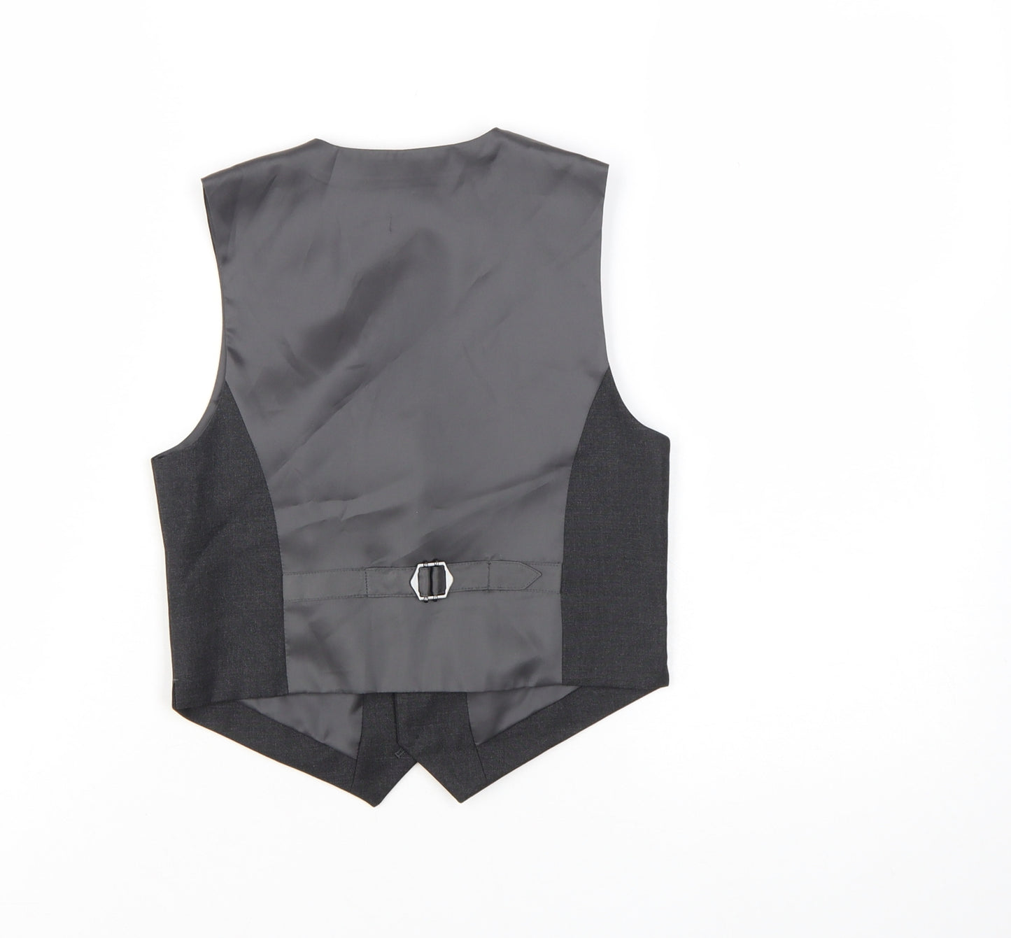 Marks and Spencer Boys Black Waistcoat 7-8 Years Classic Formal Suit Vest