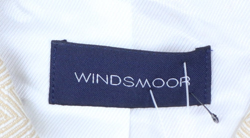 Windsmoor Women's Beige Cotton Double-Breasted Blazer UK 18