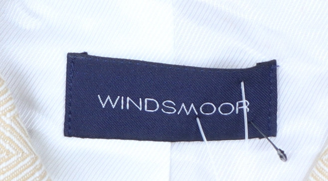 Windsmoor Women's Beige Cotton Double-Breasted Blazer UK 18