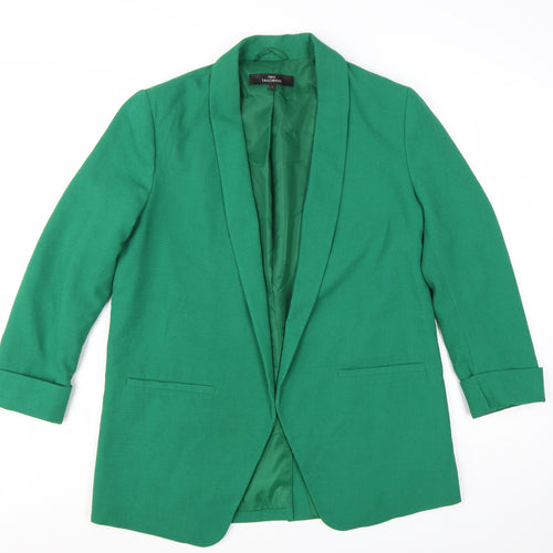Next Tailoring Green Women's UK 14 Shawl Lapel Longline Blazer