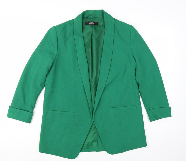 Next Tailoring Green Women's UK 14 Shawl Lapel Longline Blazer