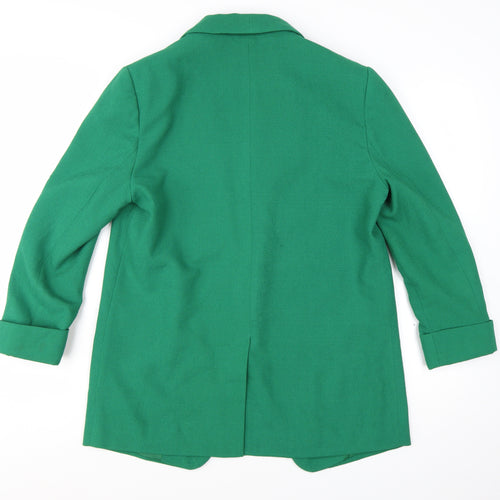 Next Tailoring Green Women's UK 14 Shawl Lapel Longline Blazer