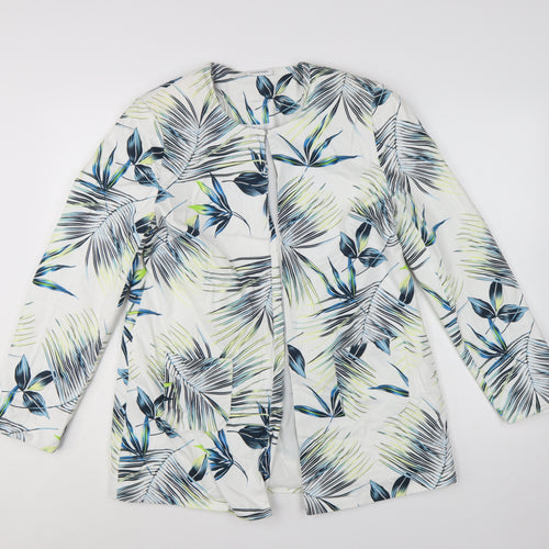 Damart Women’s Multicoloured Floral Blazer UK 14 Lightweight Lined Jacket