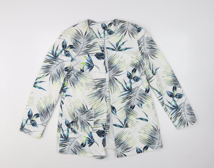 Damart Women’s Multicoloured Floral Blazer UK 14 Lightweight Lined Jacket