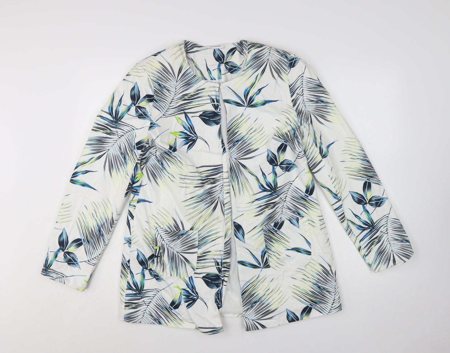Damart Women’s Multicoloured Floral Blazer UK 14 Lightweight Lined Jacket