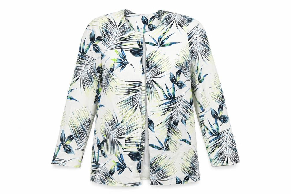 Damart Women’s Multicoloured Floral Blazer UK 14 Lightweight Lined Jacket