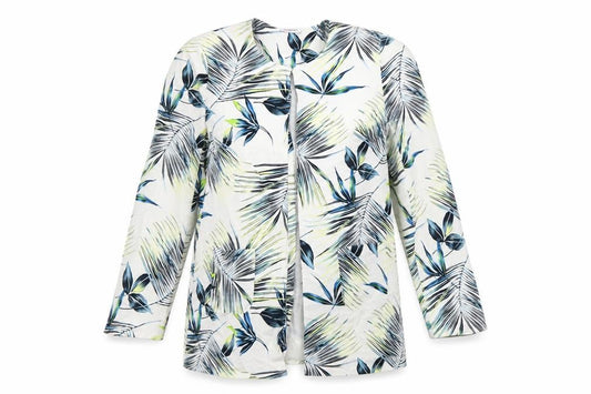 Damart Women’s Multicoloured Floral Blazer UK 14 Lightweight Lined Jacket