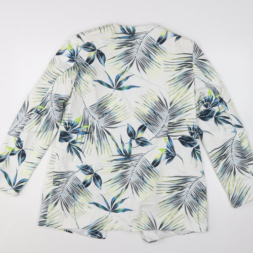 Damart Women’s Multicoloured Floral Blazer UK 14 Lightweight Lined Jacket