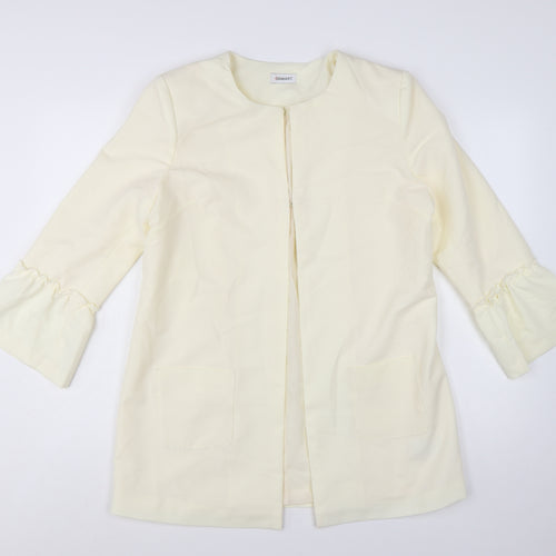 Damart Women Ivory Mid-Length 3/4 Sleeve Blazer Jacket UK 14
