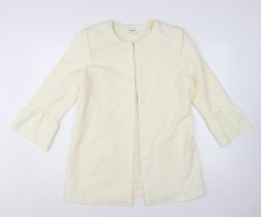 Damart Women Ivory Mid-Length 3/4 Sleeve Blazer Jacket UK 14