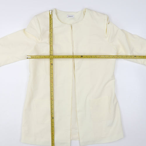 Damart Women Ivory Mid-Length 3/4 Sleeve Blazer Jacket UK 14