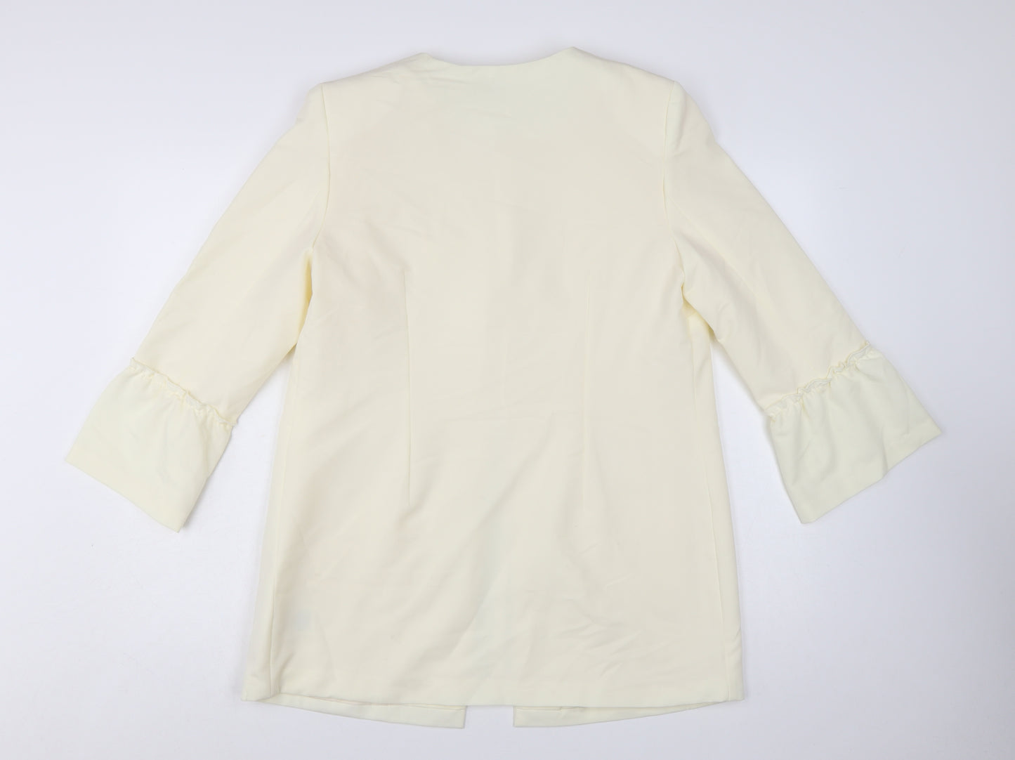 Damart Women Ivory Mid-Length 3/4 Sleeve Blazer Jacket UK 14