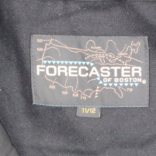 Forecaster of Boston Women's Black Trench Coat Size 12 Classic Long Belted