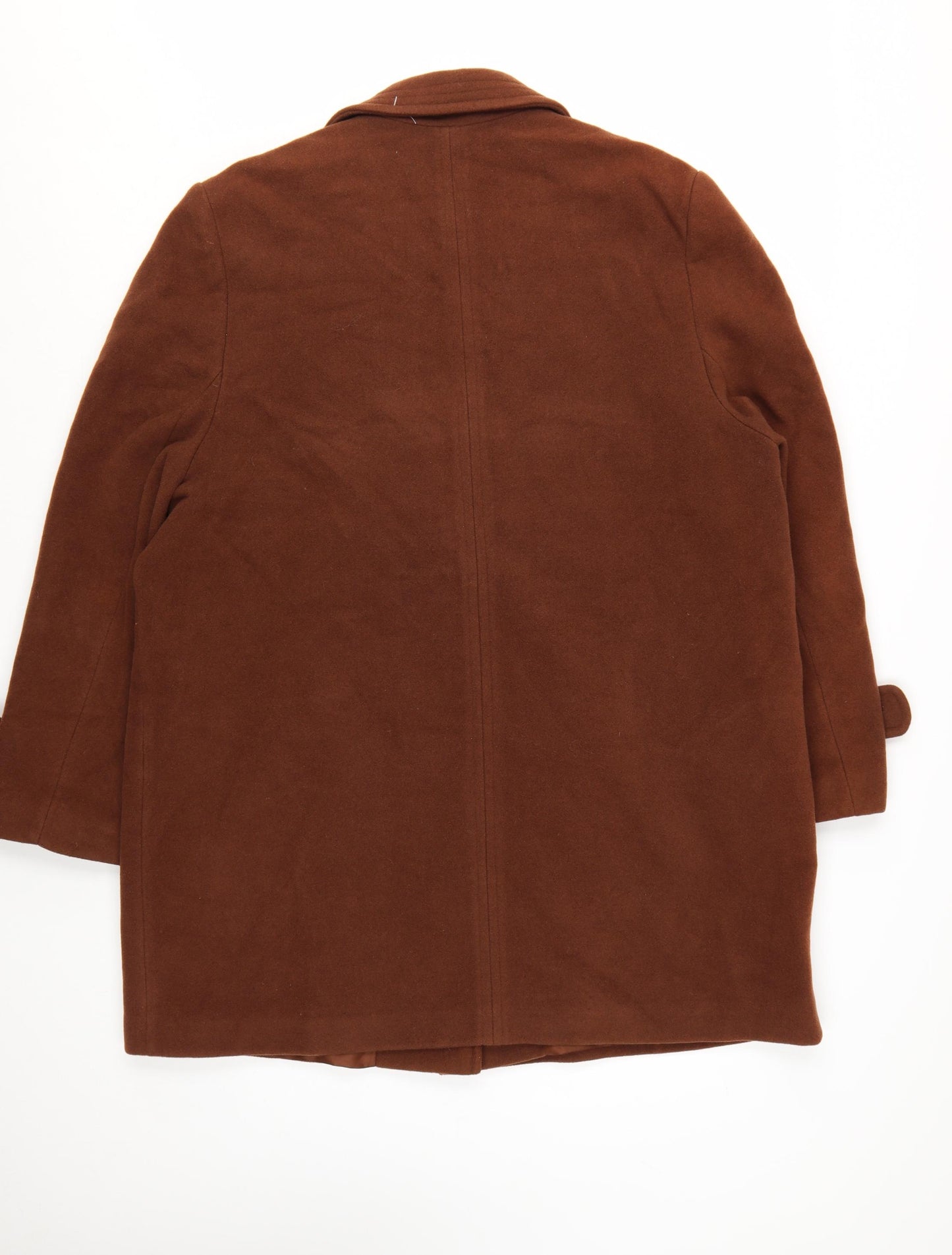 DUCAL Women Brown Wool Overcoat Size 24 Classic Lined Vintage