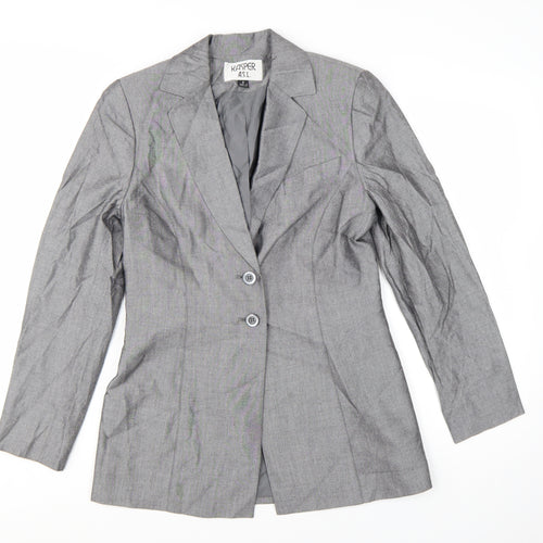 Kasper A.S.L. Women's Grey Size 4 Single-Breasted Suit Jacket
