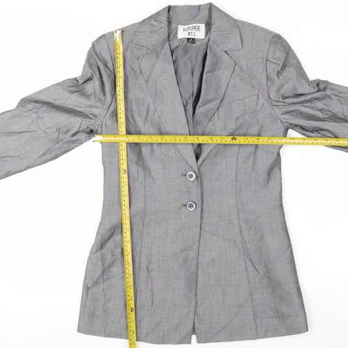 Kasper A.S.L. Women's Grey Size 4 Single-Breasted Suit Jacket
