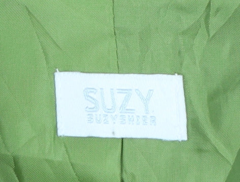 Suzy Shier Women's Brown Checked Single-Breasted Blazer Size 8