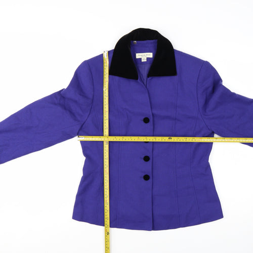 Amanda Smith Women's Purple Wool Suit Jacket Size 10 UK Classic Fit
