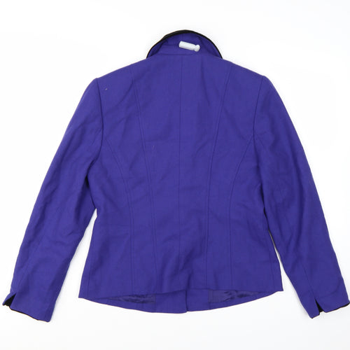Amanda Smith Women's Purple Wool Suit Jacket Size 10 UK Classic Fit