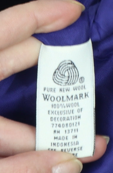 Amanda Smith Women's Purple Wool Suit Jacket Size 10 UK Classic Fit