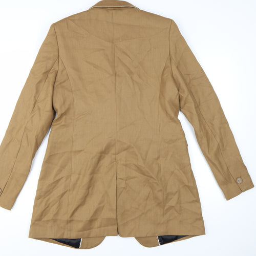 Next Tailoring Women's Beige Wool Blend Single-Breasted Blazer UK 16T