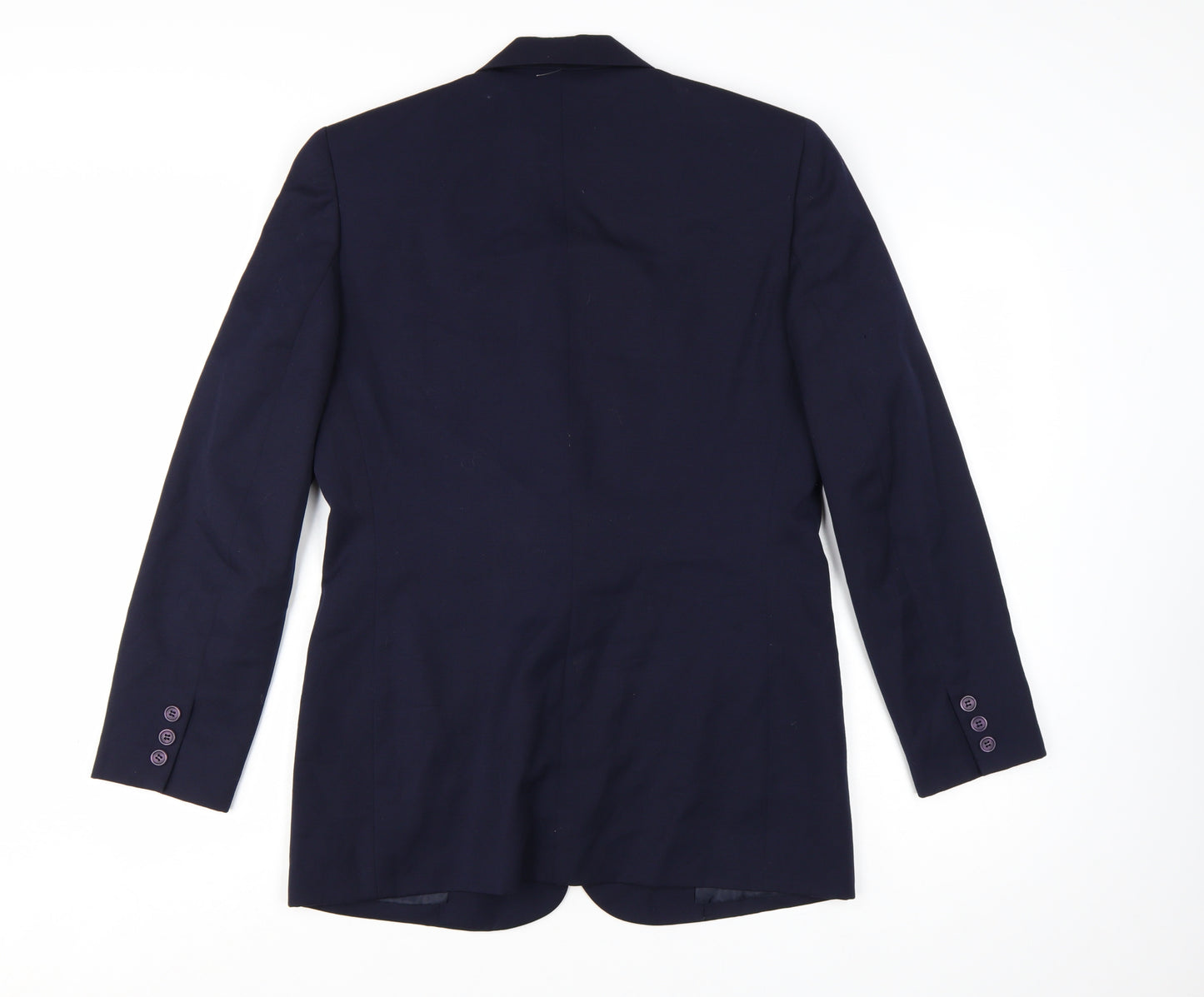Talbots Women Navy Wool Single-Breasted Blazer Jacket Size 10