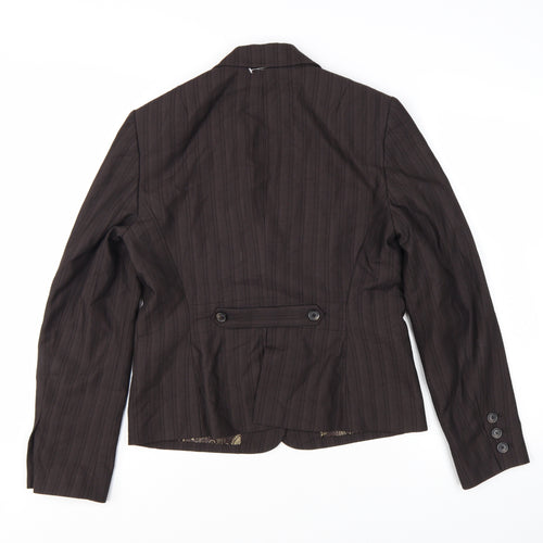 Jones New York Suit Brown Pinstripe Womens Blazer UK 10 Tailored Jacket