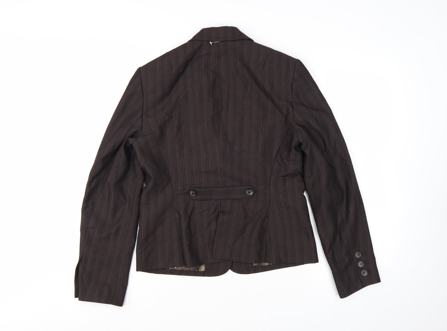 Jones New York Suit Brown Pinstripe Womens Blazer UK 10 Tailored Jacket