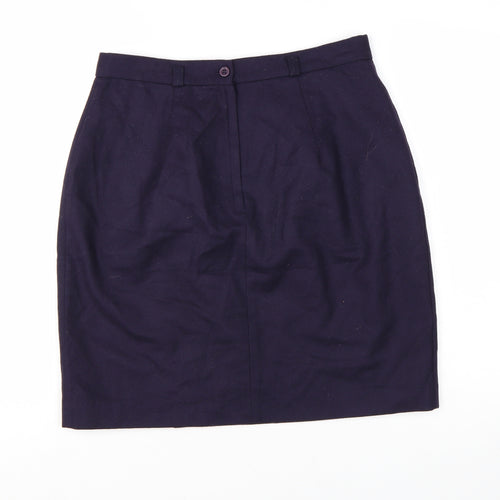 Michele New York Women's Blue Wool Pencil Skirt Size 12