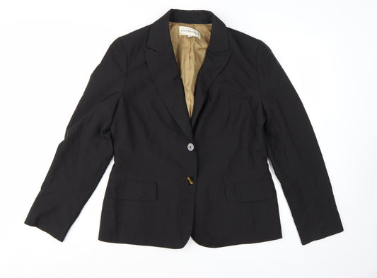 Jones New York Women's Black Pinstripe Blazer Size 12 Classic Fit