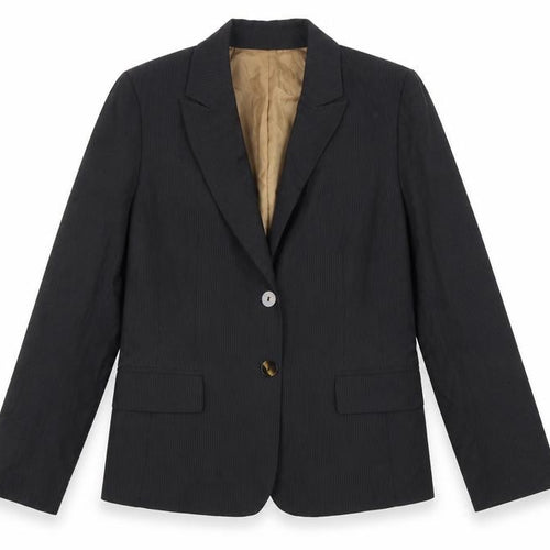 Jones New York Women's Black Pinstripe Blazer Size 12 Classic Fit