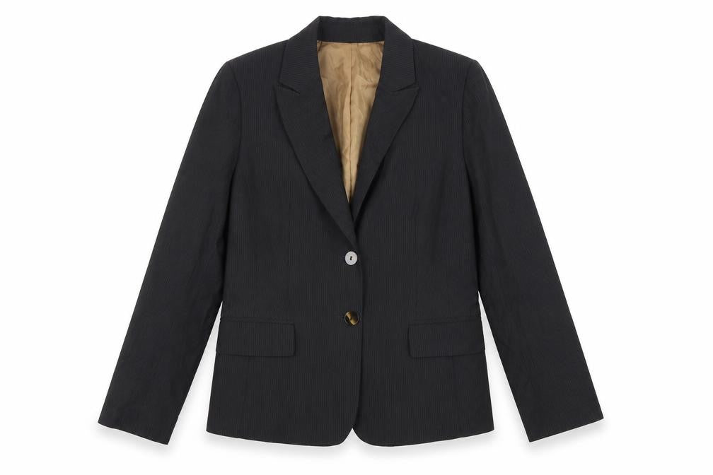Jones New York Women's Black Pinstripe Blazer Size 12 Classic Fit