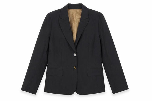 Jones New York Women's Black Pinstripe Blazer Size 12 Classic Fit