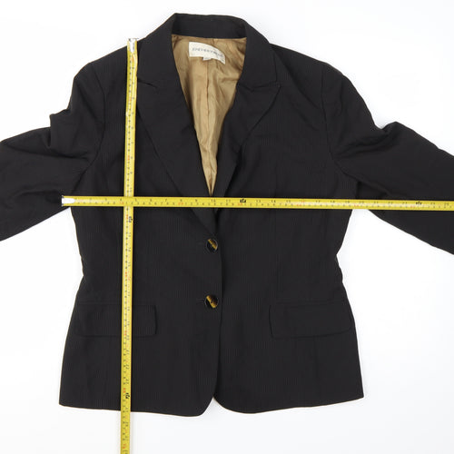 Jones New York Women's Black Pinstripe Blazer Size 12 Classic Fit