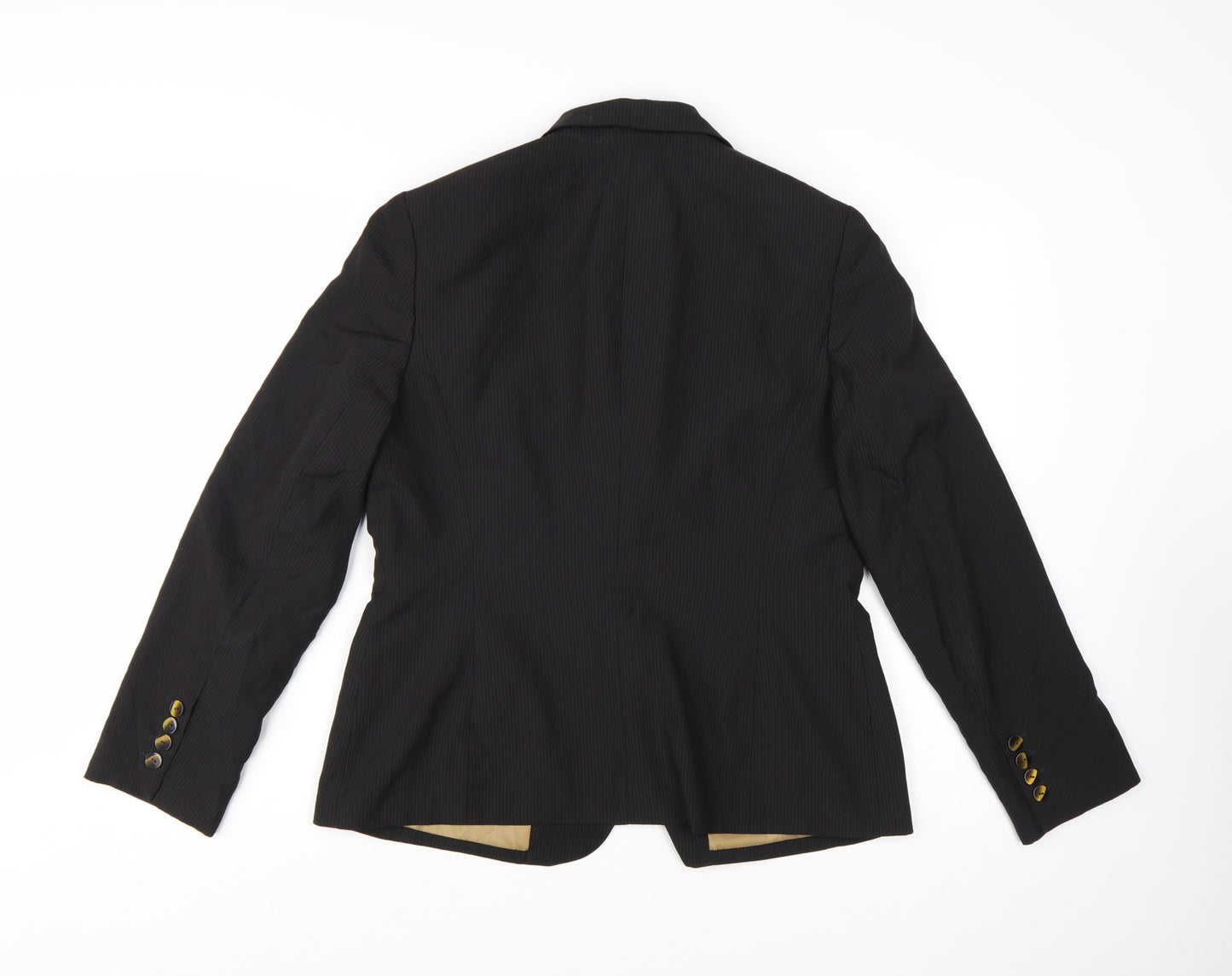 Jones New York Women's Black Pinstripe Blazer Size 12 Classic Fit