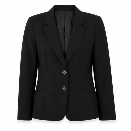 Talbots Petites Black Single-Breasted Blazer Women's Size 12 Petite Acetate Blend